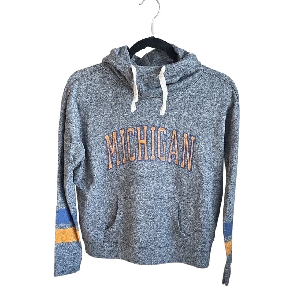 Tailgate Gray Michigan Hoodie Sweatshirt Womens Size Small